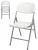 Scaun pliabil alb din otel si HDPE, antiderapant, 54x46x86 cm