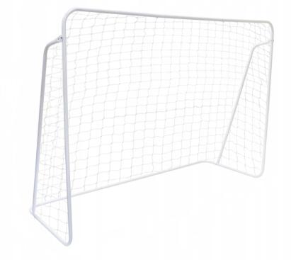 Poarta de fotbal pentru copii 213x152x75 cm, din otel, alba
