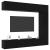 Set comodă TV Pe perete 5 pcs Stejar Negru Lemn compozit GartenMobel Dekor