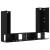 Set comodă TV Pe perete 4 pcs Stejar Negru Lemn compozit GartenMobel Dekor