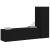 Set comodă TV Pe perete 3 pcs Stejar Negru 130,5 x 30 x 140 cm GartenMobel Dekor