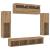 Set comodă TV Pe perete 6 pcs stejar artizanal Lemn compozit GartenMobel Dekor