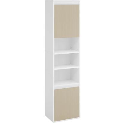 Dulap de baie Vasagle cu 7 compartimente, montaj podea/perete, 160 cm, alb bej