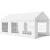 Pavilion de gradina profesional, cu cadru otel 38 mm, acoperis impermeabil 450g/m2, 6x3x2,8 m, alb