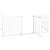 Bariera de protectie pentru copii 318x75 cm, alba, 5 panouri cu poarta