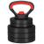 Gantera kettlebell reglabila 10 kg cu discuri bituminoase, negru-rosu