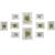 Set 10 rame foto SONGMICS albe, pentru perete sau birou, 3 dimensiuni