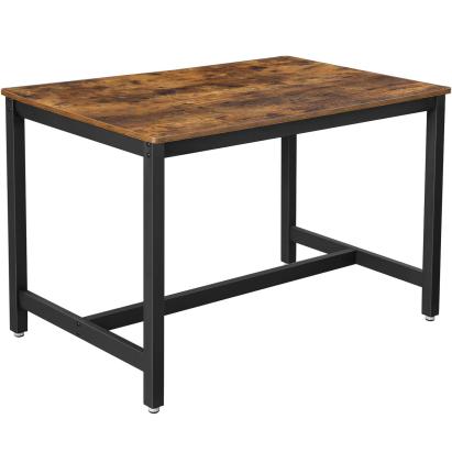 Masă de bucătărie VASAGLE pentru 4 persoane, stil industrial, maro rustic