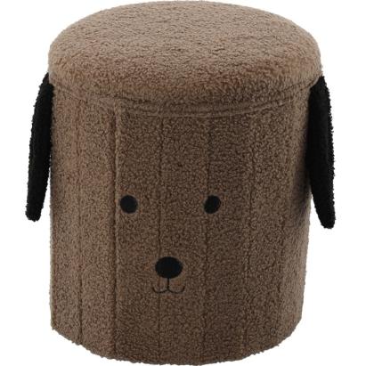 Taburet pliabil pentru copii cu spațiu de depozitare, 80 kg, 28x34 cm, maro