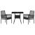 Set de masă pentru grădină 3 pcs Negru poliratan GartenMobel Dekor
