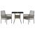 Set de masă pentru grădină 3 pcs Gri poliratan GartenMobel Dekor