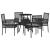Set de masă pentru grădină 5 pcs Negru poliratan GartenMobel Dekor