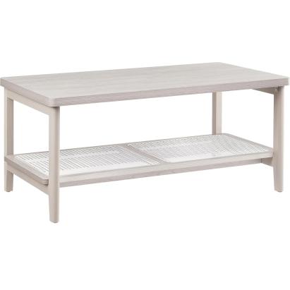 Măsuță de cafea VASAGLE bej, stil boho, cu 2 niveluri de depozitare, 100 cm