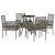 Set de masă pentru grădină 5 pcs Gri poliratan GartenMobel Dekor