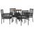 Set de masă pentru grădină 5 pcs Negru poliratan GartenMobel Dekor