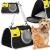 Geanta pliabila pentru transport caini si pisici mici, 40x24x24 cm, neagra