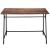 Birou industrial cu cadru metalic si blat maro, 100x50x76 cm