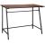 Birou industrial cu cadru metalic si blat maro, 100x50x76 cm