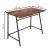 Birou industrial cu cadru metalic si blat maro, 100x50x76 cm