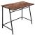 Birou industrial cu cadru metalic si blat maro, 100x50x76 cm