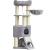 Ansamblu de joaca pentru pisici FEANDREA XXL, 141 cm, gri