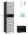 Dulap pentru pantofi modular SONGMICS, 10 compartimente, negru, 43x31x173 cm