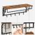 Cuier de perete VASAGLE cu raft si 5 carlige, maro rustic