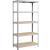 Raft metalic de depozitare Songmics, 5 polite MDF, 600 kg, 200x100x50 cm, argintiu