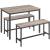 Masă de bar VASAGLE cu 2 bănci, design industrial, stejar sonoma, 110 cm