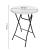 Masa de catering pliabila rotunda, alba, 80x110 cm, cu cadru metalic
