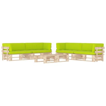 Set mobilier de grădină cu perne, 6 piese, lemn pin tratat GartenMobel Dekor