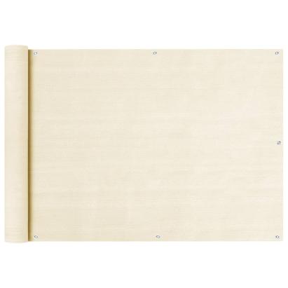 Paravan de balcon, crem, 75 x 300 cm, HDPE  GartenMobel Dekor