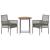 Set Bistro de Grădină 3 pcs Gri poliratan GartenMobel Dekor
