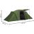 Cort camping impermeabil 4 persoane, 2 camere si hol, verde, 460x245x200 cm