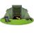 Cort camping impermeabil 4 persoane, 2 camere si hol, verde, 460x245x200 cm