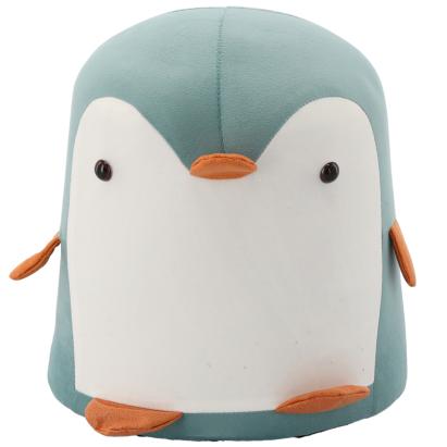 Taburet pentru copii model pinguin albastru, 28x34 cm, max. 50 kg