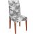 Husă universală elastică pentru scaun, gri cu model floral, 38-70 cm