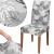 Husă universală elastică pentru scaun, gri cu model floral, 38-70 cm