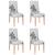 Set 4 huse universale pentru scaune, elastice, gri floral, Sersimo