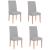 Set 4 huse universale elastice pentru scaun, gri, poliester si spandex