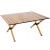 Masa de camping pliabila cu pliere rapida, cadru metalic, 90x60x44 cm, maro