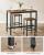 Set masă de bar VASAGLE cu 2 scaune, stil industrial, maro rustic