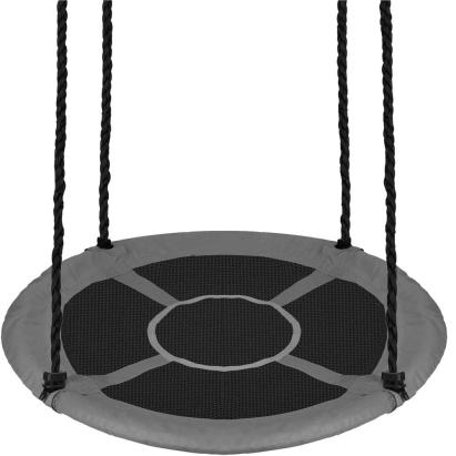 Leagăn tip cuib pentru grădină 110 cm, înălțime reglabilă, 150 kg, gri