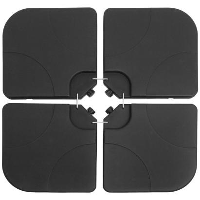 Bază pentru umbrelă de grădină 103x103 cm, 4 elemente, apă sau nisip