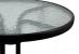 Masa rotunda pentru balcon si gradina, cu blat din sticla, 60x70 cm, neagra