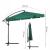 Umbrela de gradina cu brat lateral, husa si manivela, 300 cm, verde