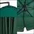 Umbrela de gradina cu brat lateral, husa si manivela, 300 cm, verde