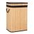 Coș de rufe din bambus cu capac și sac detașabil, 72L, maro, 42x33x60 cm