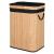 Coș de rufe din bambus cu capac și sac detașabil, 72L, maro, 42x33x60 cm