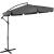 Umbrela de gradina cu brat lateral banana, husa inclusa, 300 cm, gri
